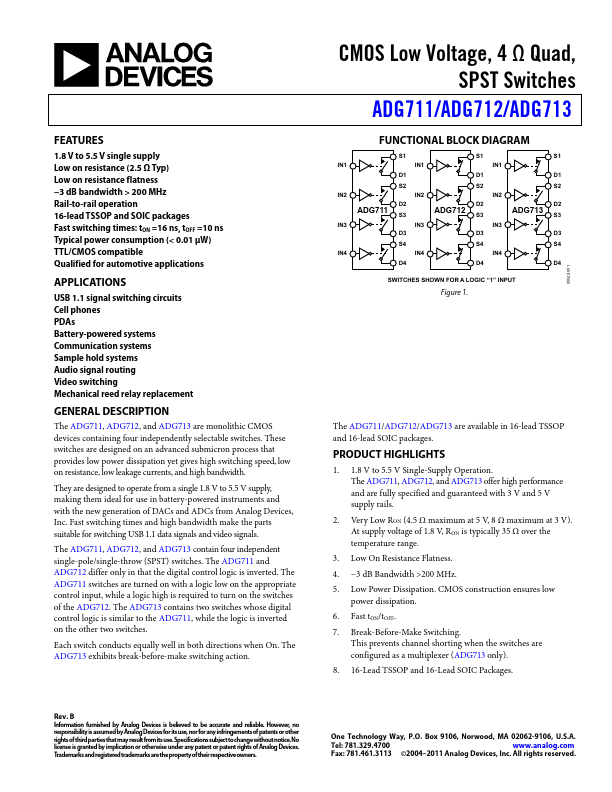 ADG712 Analog Devices