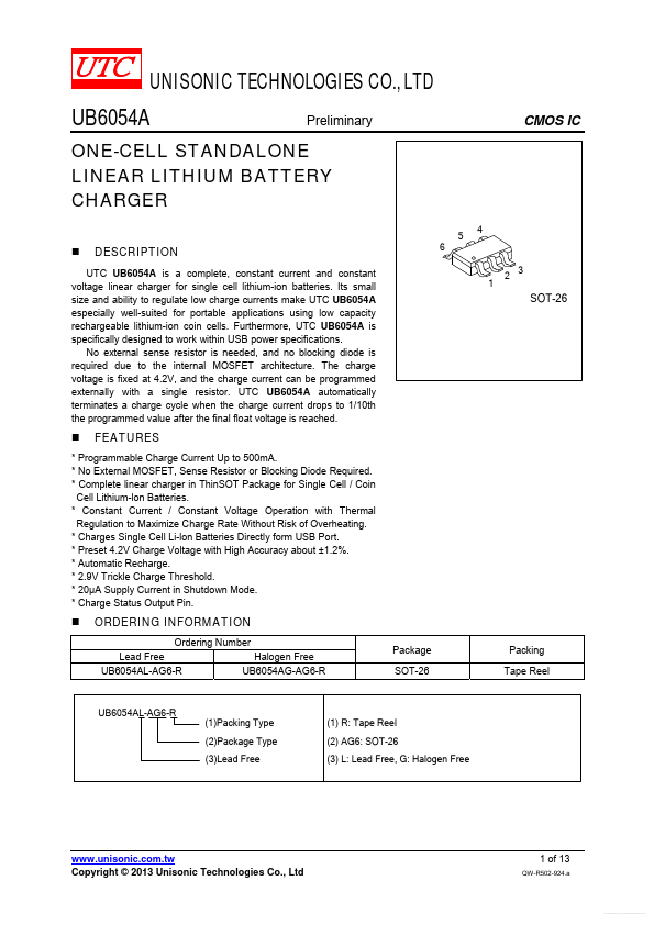 UB6054A UTC