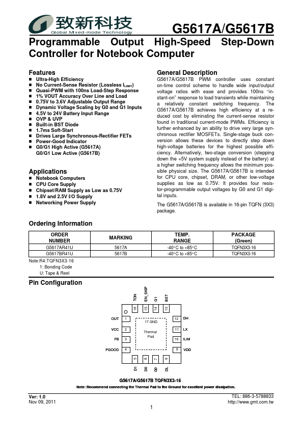 G5617B Global Mixed-mode Technology