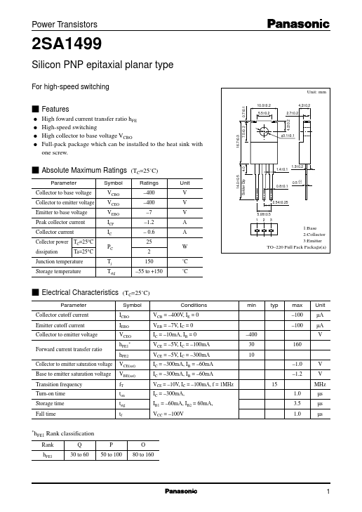 2SA1499 Panasonic