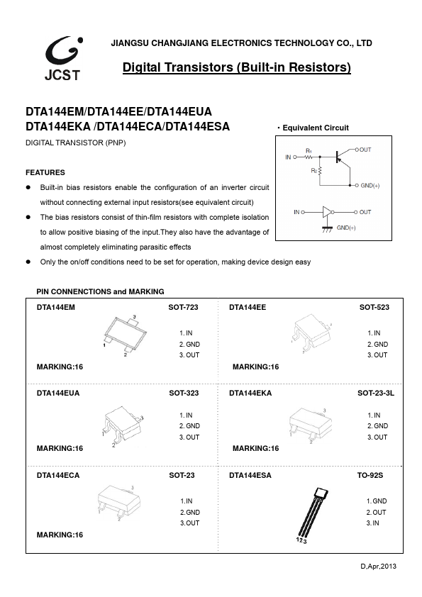 <?=DTA144ESA?> डेटा पत्रक पीडीएफ