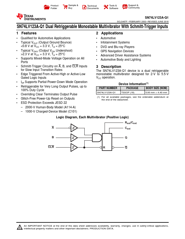 SN74LV123A-Q1