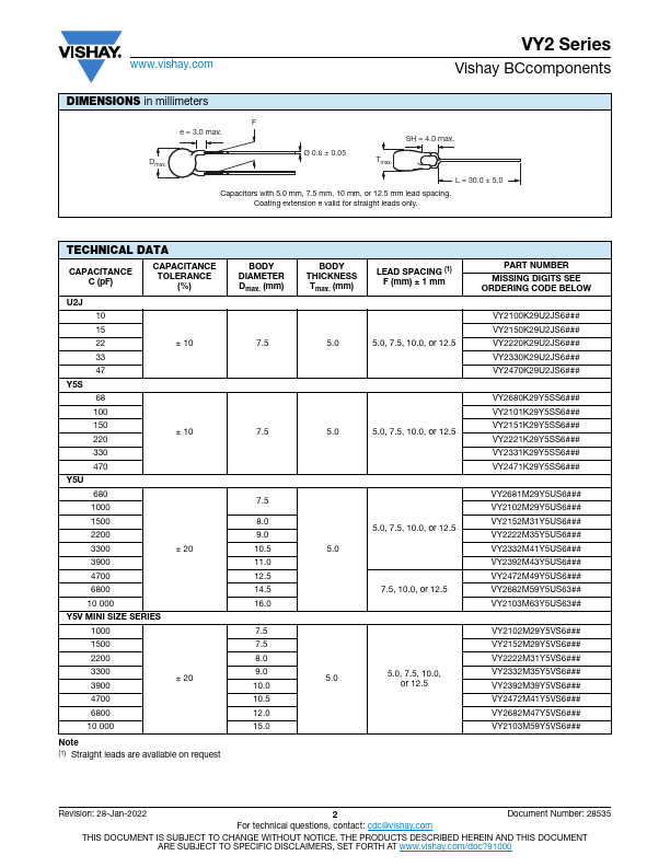 VY2103M63Y5UG63V7