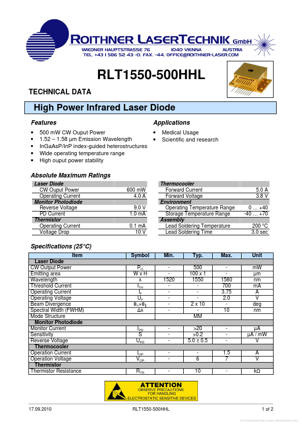 RLT1550-500HHL