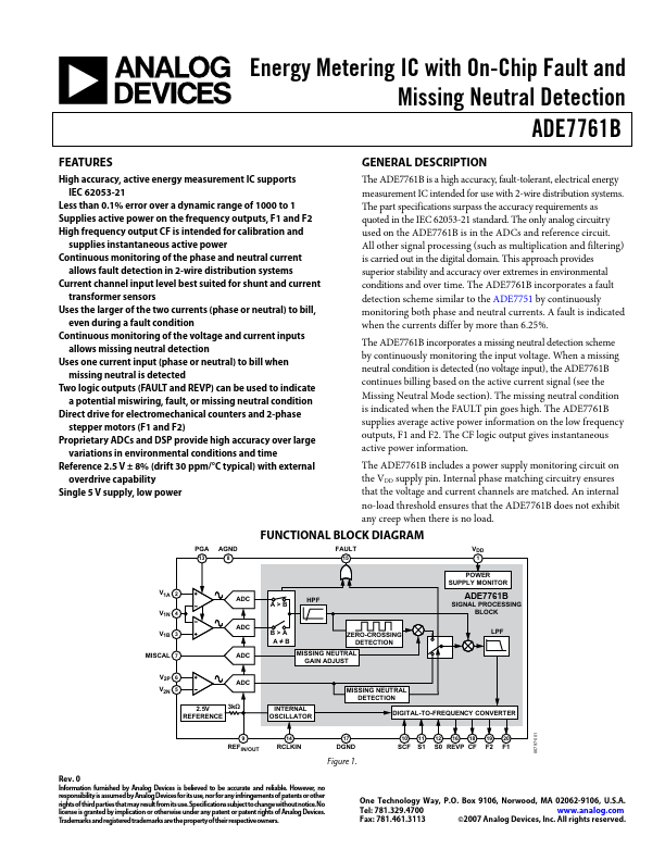 ADE7761B Analog Devices