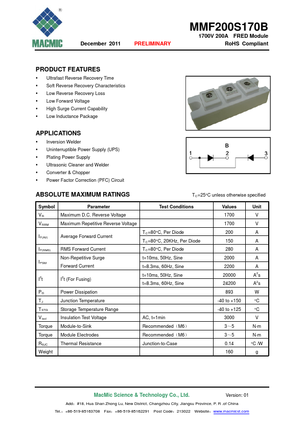 MMF200S170B