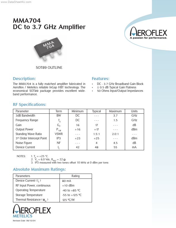 MMA704 Aeroflex