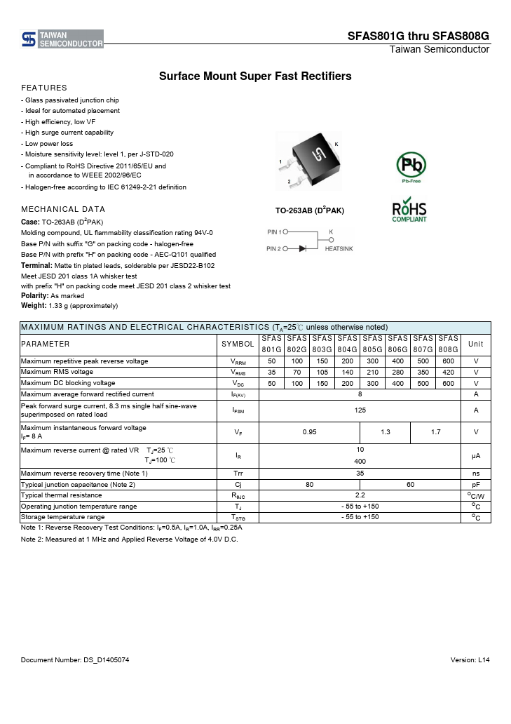 <?=SFAS803G?> डेटा पत्रक पीडीएफ