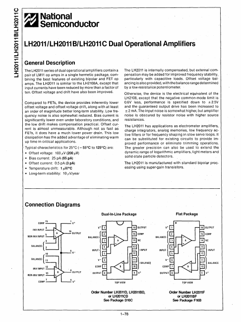 LH2011B National Semiconductor