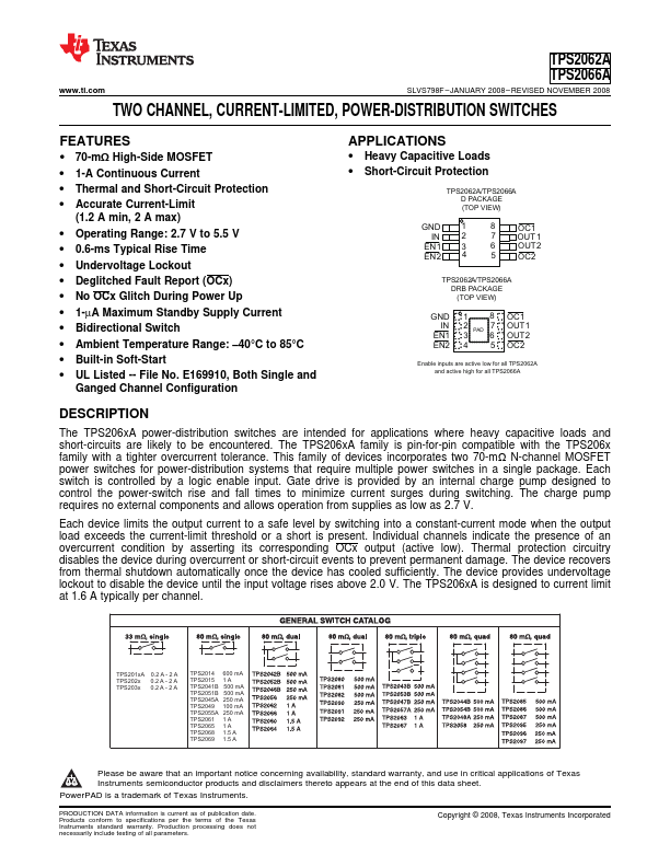 TPS2062A Texas Instruments