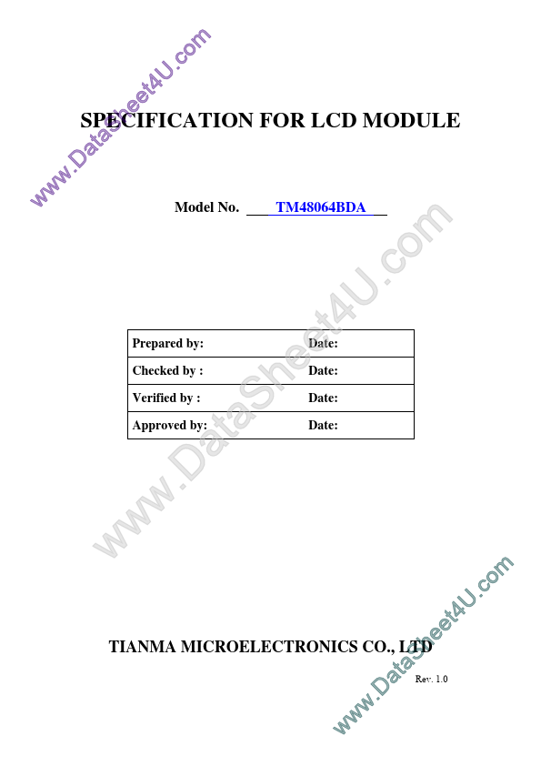 TM48064BDA TIANMA