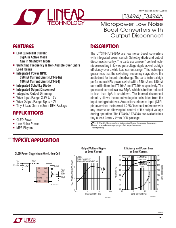 <?=LT3494A?> डेटा पत्रक पीडीएफ