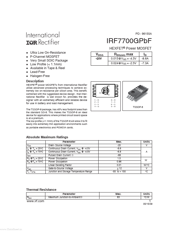 IRF7700GPBF International Rectifier