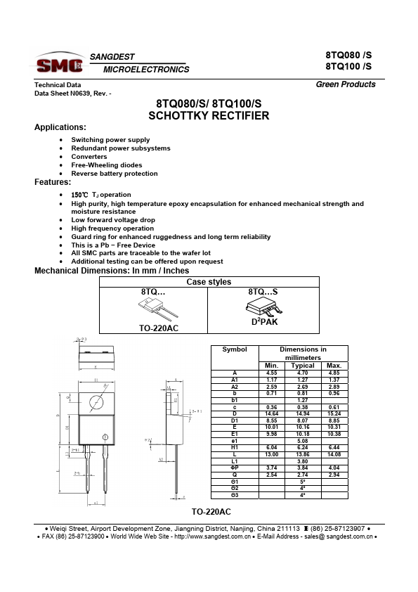 8TQ100S SANGDEST MICROELECTRONICS