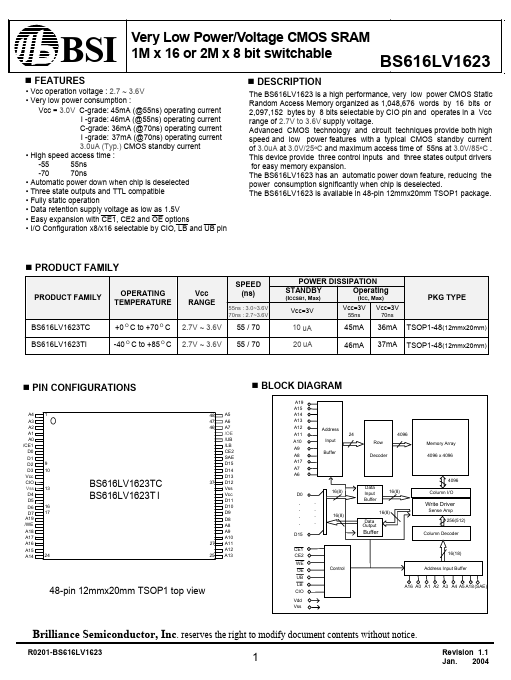 BS616LV1623