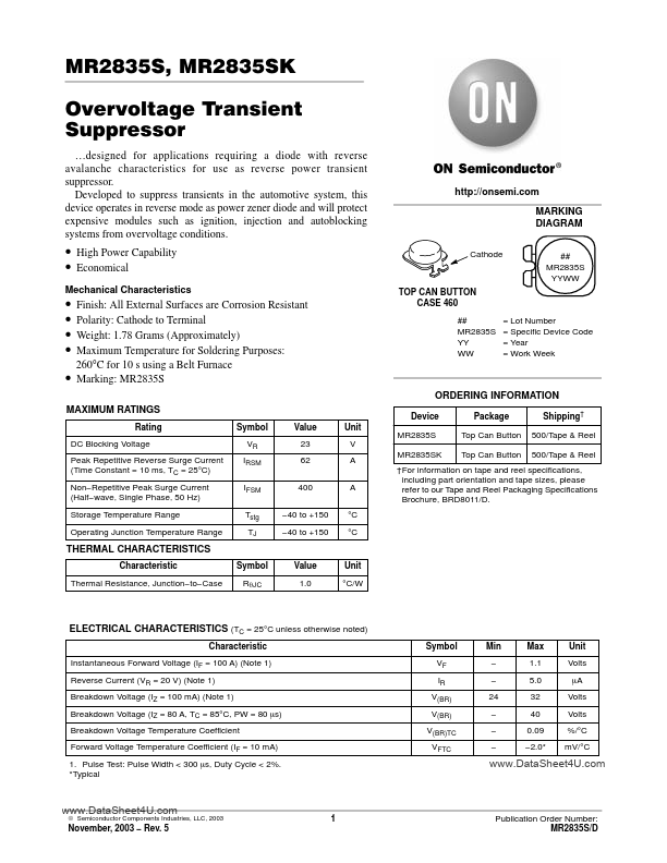 MR2835S ON Semiconductor