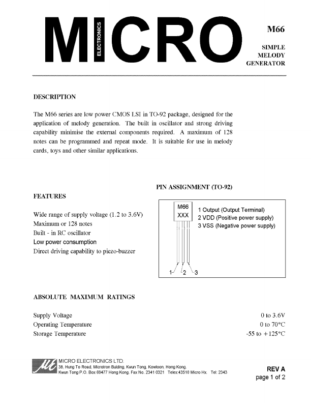 M66 Micro Electronics