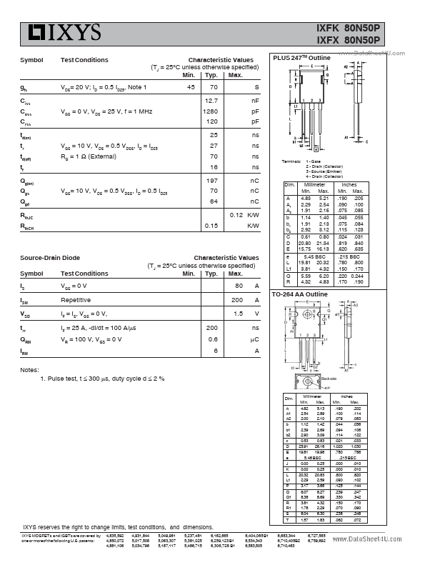 IXFK80N50P