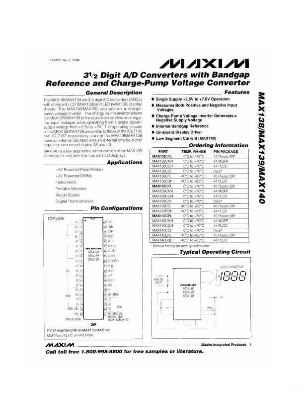 MAX139 Maxim