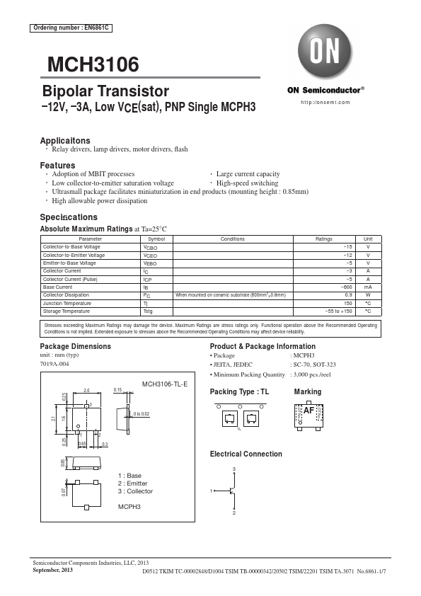 MCH3106 ON Semiconductor