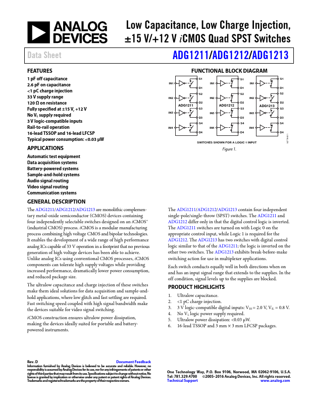 ADG1211 Analog Devices