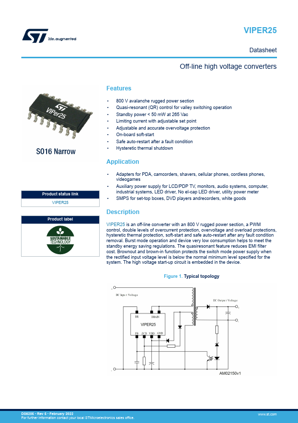 VIPER25 ST Microelectronics
