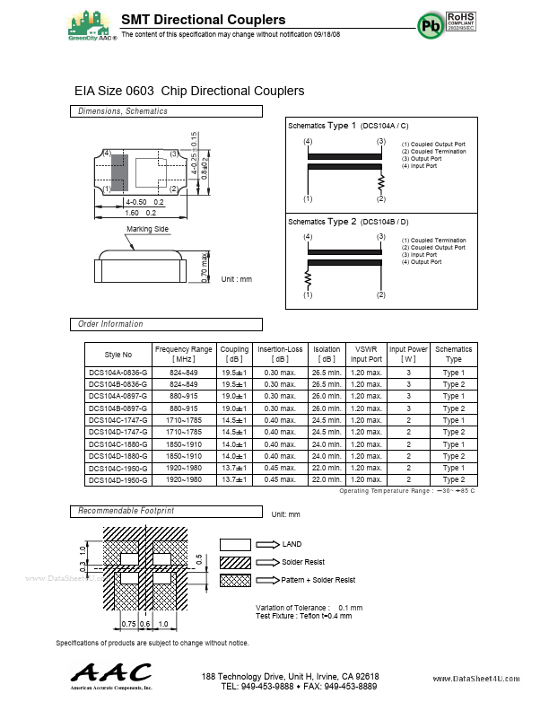 DCS104C American Accurate Components