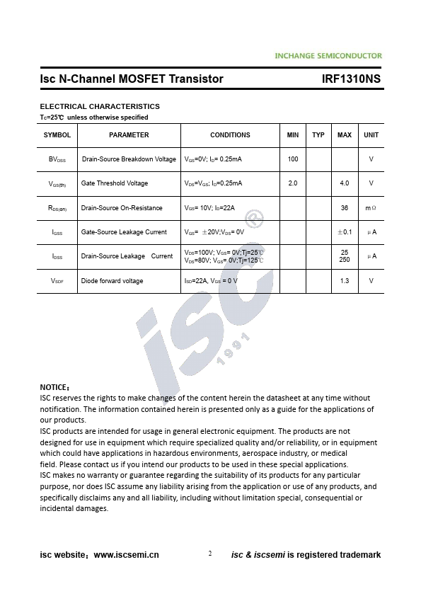 IRF1310NS