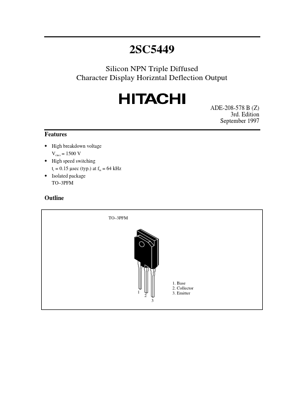 2SC5449 Hitachi Semiconductor