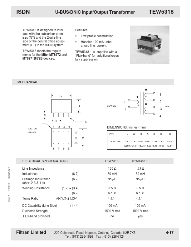 TEW5318 Filtran