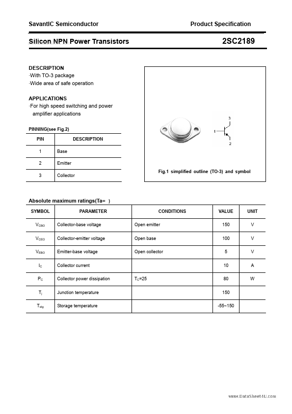 2SC2189 SavantIC