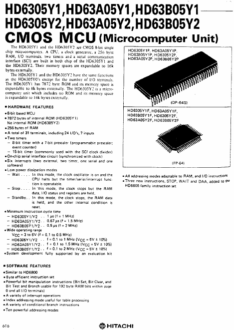 HD6305Y2 Hitachi Semiconductor