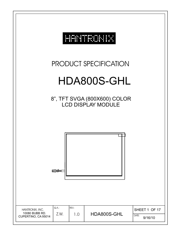 <?=HDA800S-GHL?> डेटा पत्रक पीडीएफ