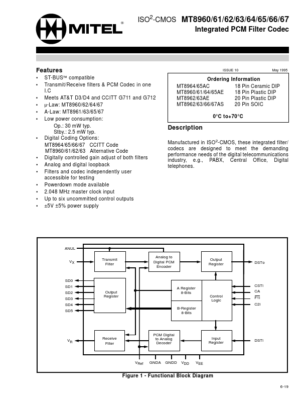 MT8963 Mitel Networks Corporation