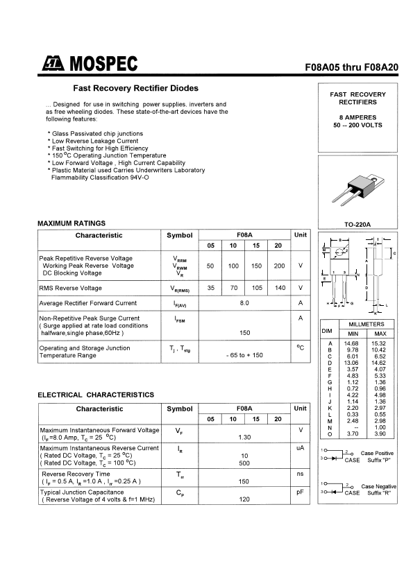 F08A10 Mospec Semiconductor