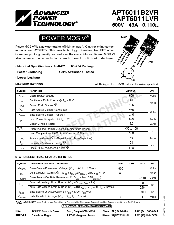 APT6011LVR