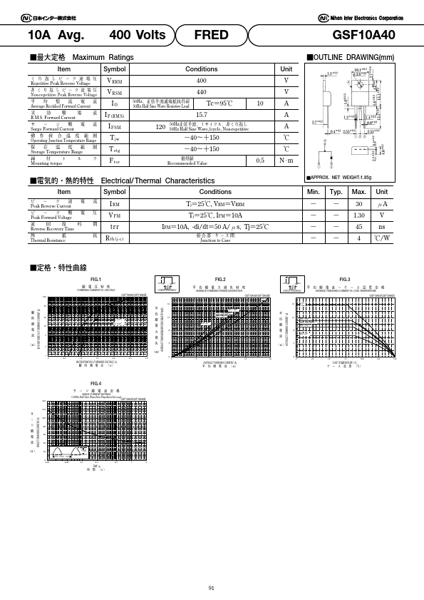 GSF10A40 Nihon Inter Electronics Corporation