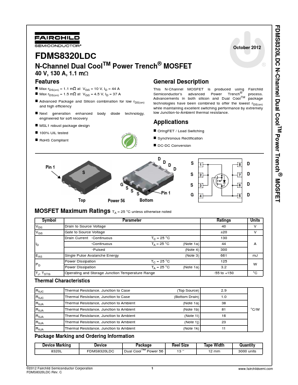 <?=FDMS8320LDC?> डेटा पत्रक पीडीएफ