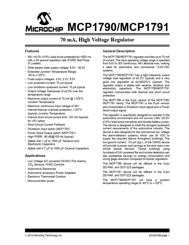 MCP1791 Microchip