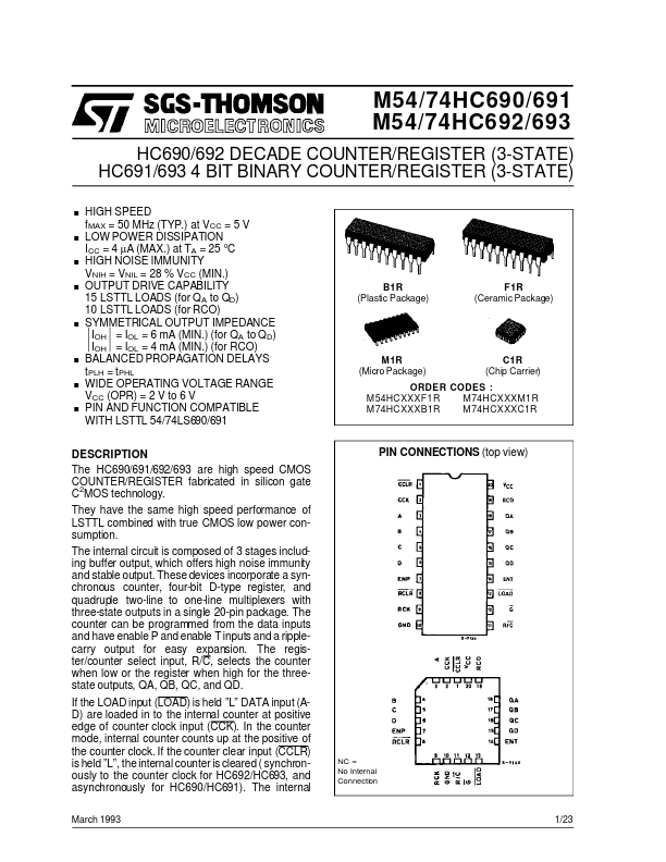 M54HC690 ST Microelectronics