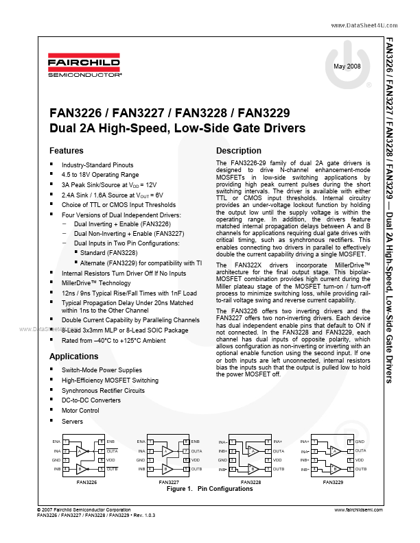 <?=FAN3226?> डेटा पत्रक पीडीएफ