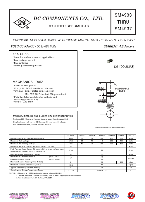 SM4934 Dc Components