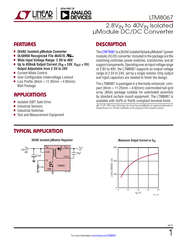 LTM8067 Analog Devices