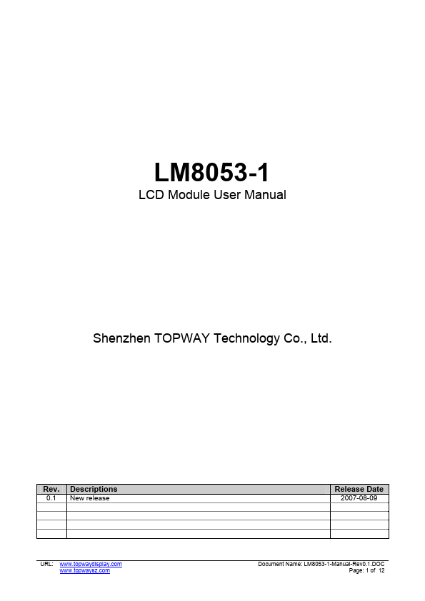 LM8053-1 TOPWAY