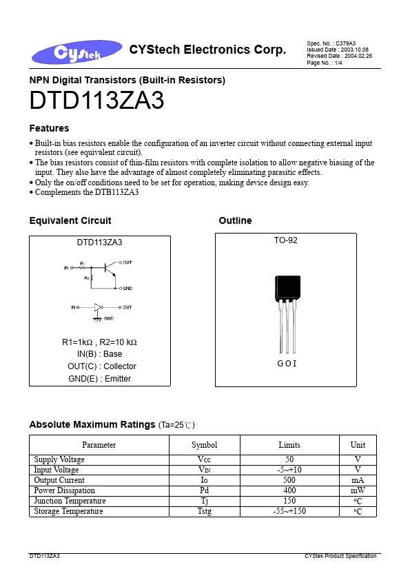 DTD113ZA3