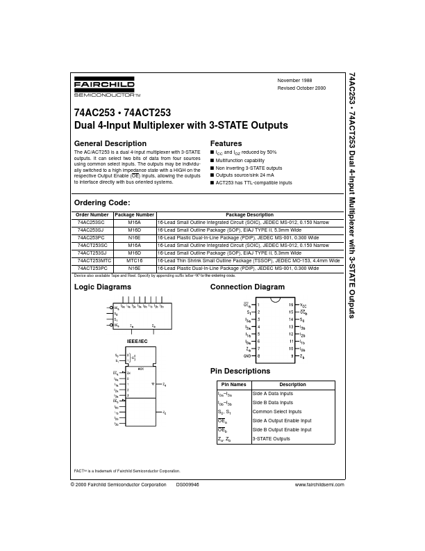 74ACT253 Fairchild Semiconductor