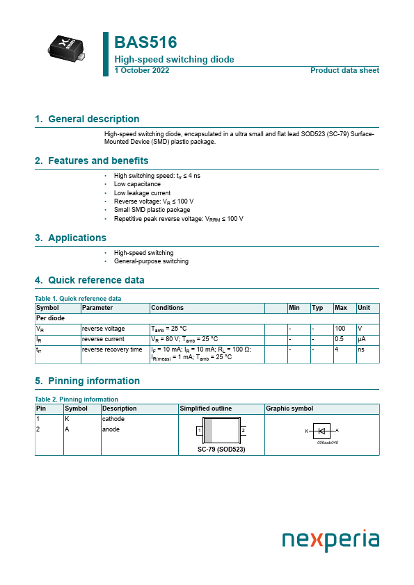 BAS516 nexperia