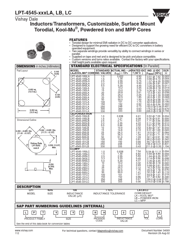 LPT-4545-500LC Vishay Siliconix