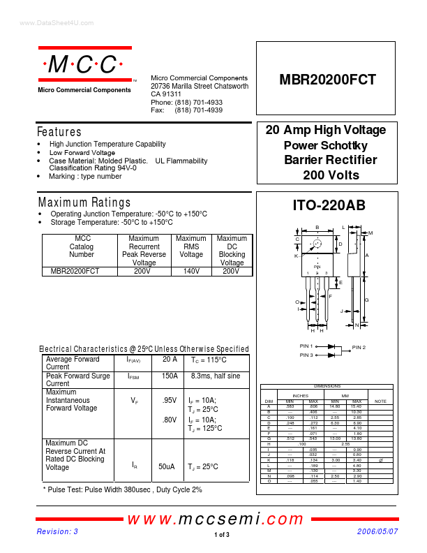 MBR20200FCT MCC