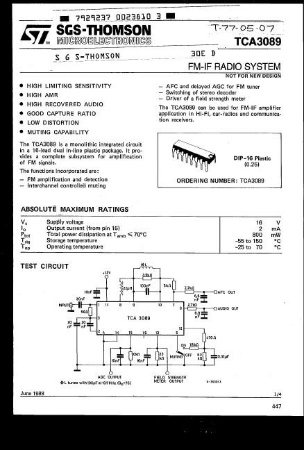 TCA3089 STMicroelectronics